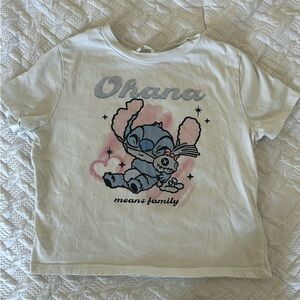 H&M Ohana Kids Tee - White and Pink